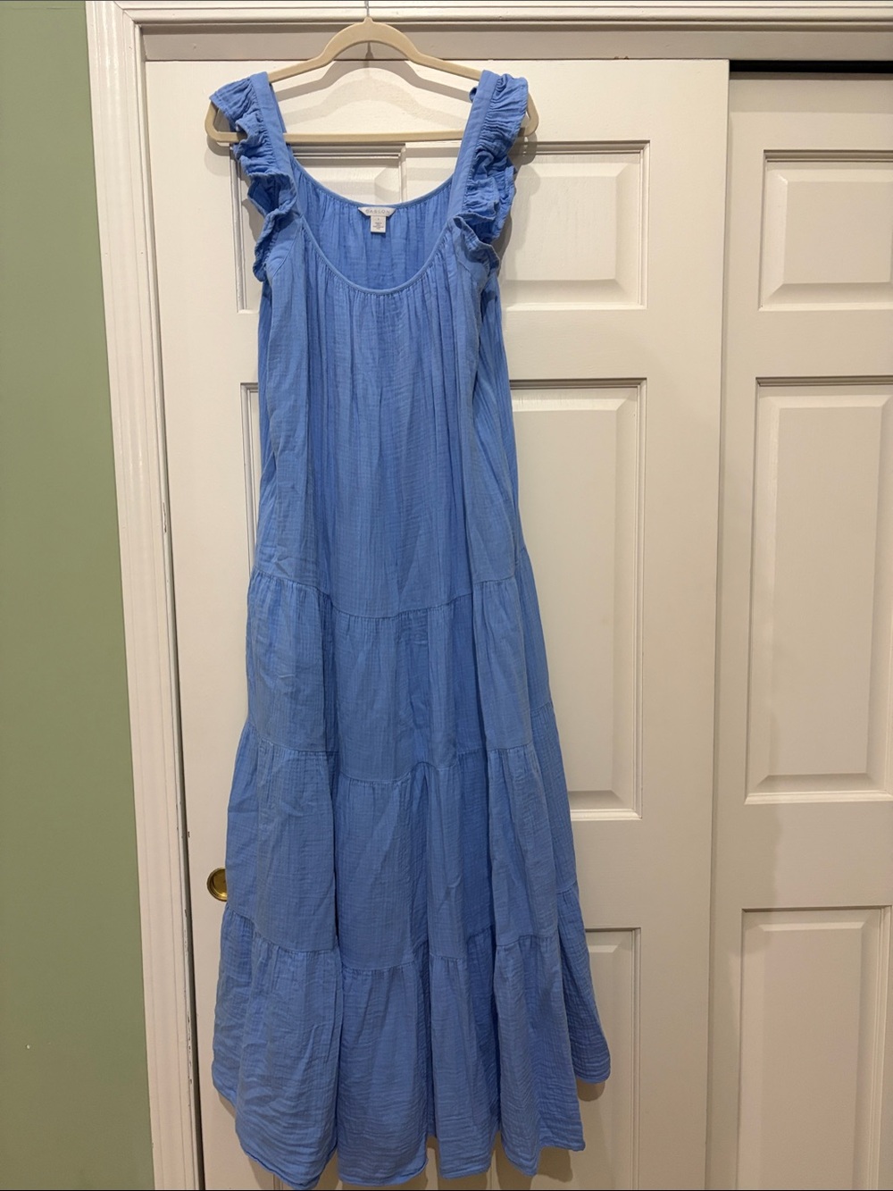 Caslon Sky Blue Ruffle Strap Maxi Dress
